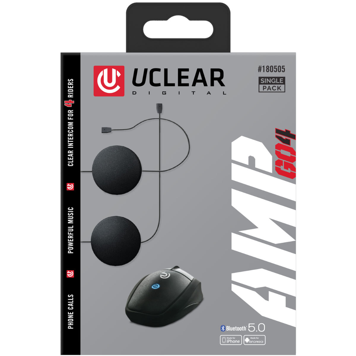 Uclear AMP GO4 bluetooth headset.
